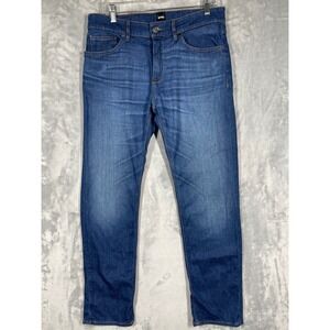 BOSS Hugo Boss Maine Regular Fit Jeans Dark Blue Cashmere Touch Denim 32x30